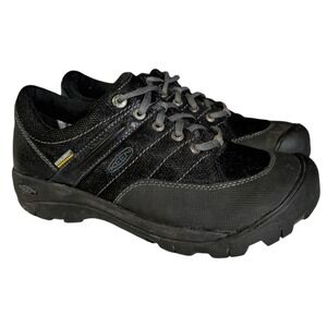 Keen Presidio Sport Shoes Womens Size 8.5 Black Leather Lace Up Sneakers Gorp